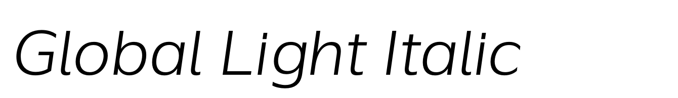 Global Light Italic